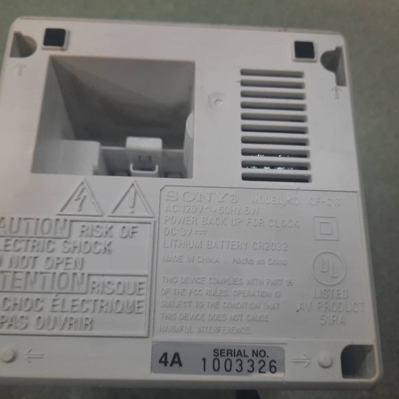 Sony cube alarm clock radio mirror front white works - Picture 4 of 5